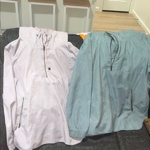 Light Purple and Green Windbreaker / Rain Coat